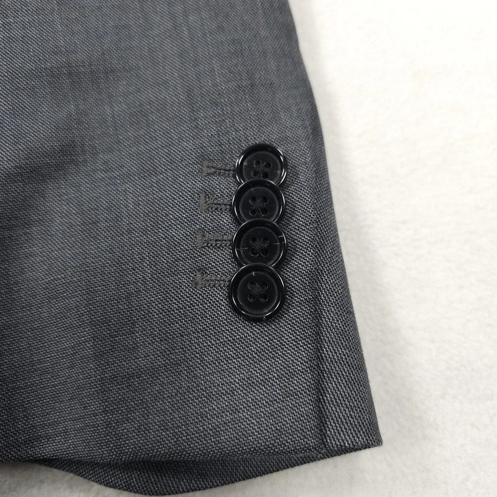 Banana Republic Blazer Mens 42R Gray Slim Fit Marzotto Wool Sport Coat Jacket